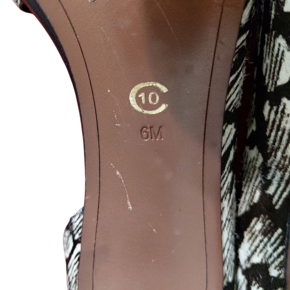 Derek Lam Black and White Patterned Calf Hair D'Orsay Heels Size 6 - Picture 8 of 10